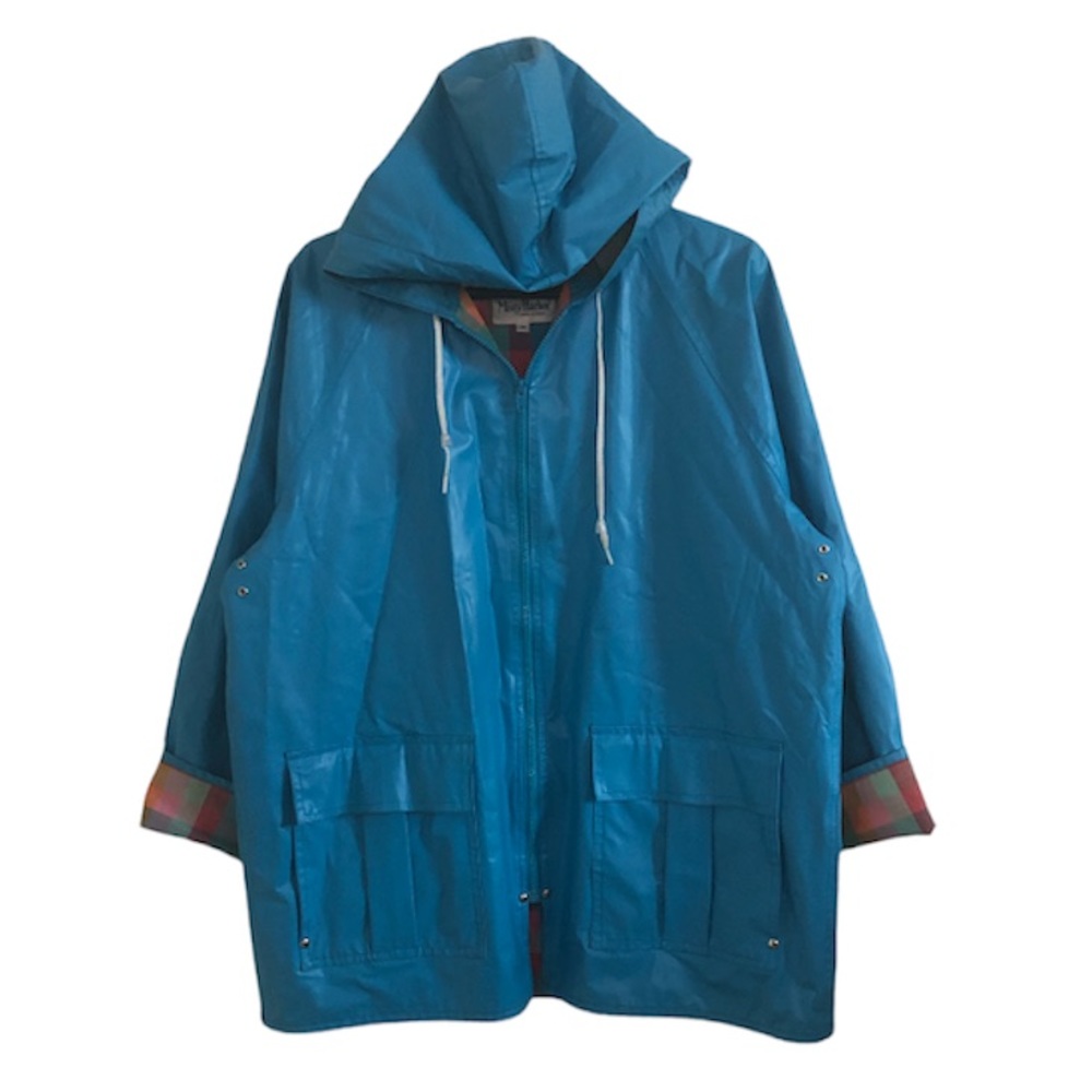 Misty Harbor Turquoise Flannel-Lined Raincoat